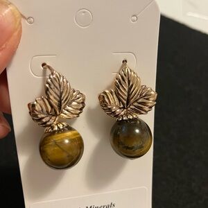 NWT tiger’s eye earrings